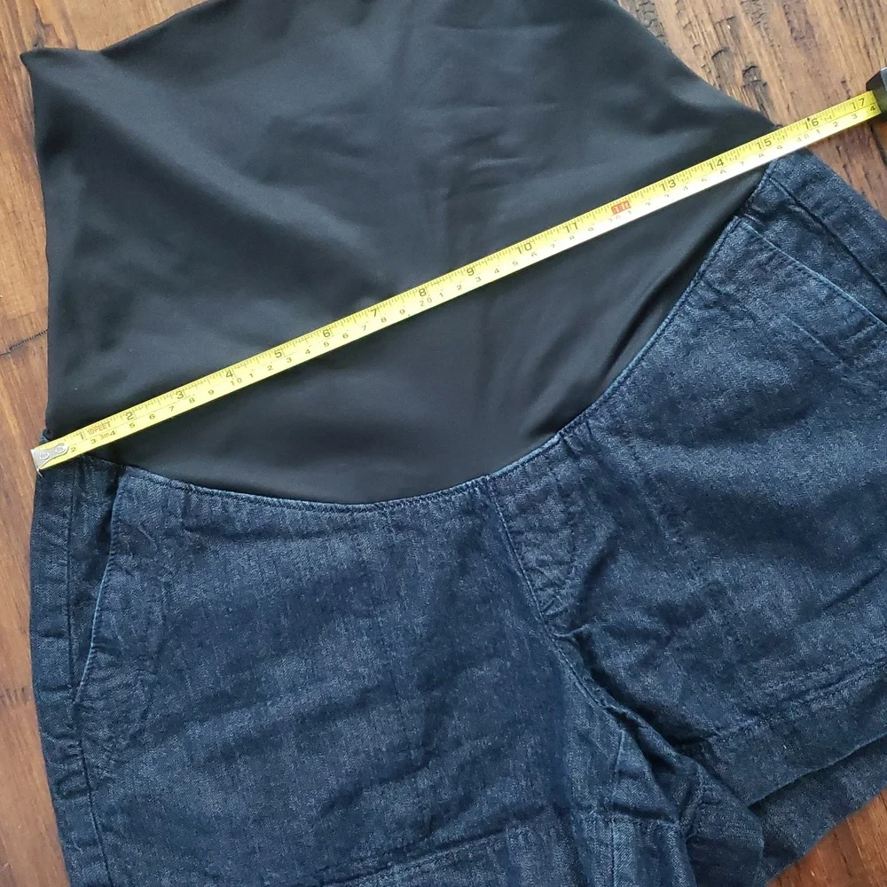 Women's Dark Denim Maternity Shorts Size 4M - Picture 5 of 8